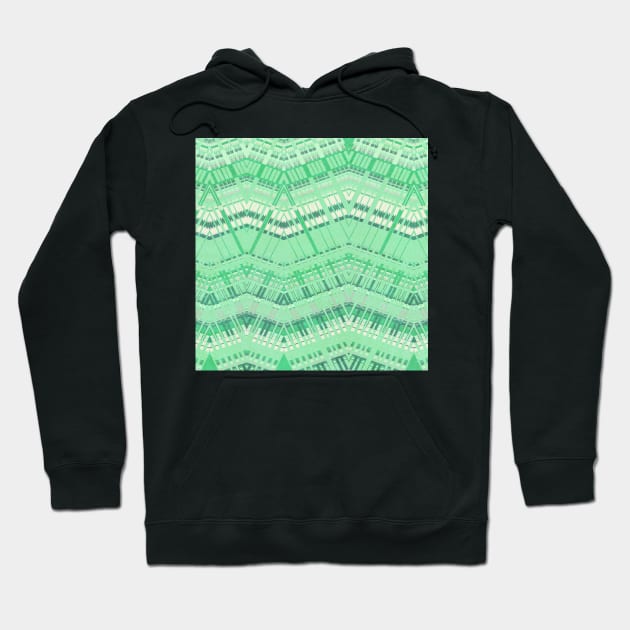 Sweet Mint Chevrons Hoodie by KirstenStar 